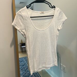 Brandy Melville scoopneck grey t-shirt
